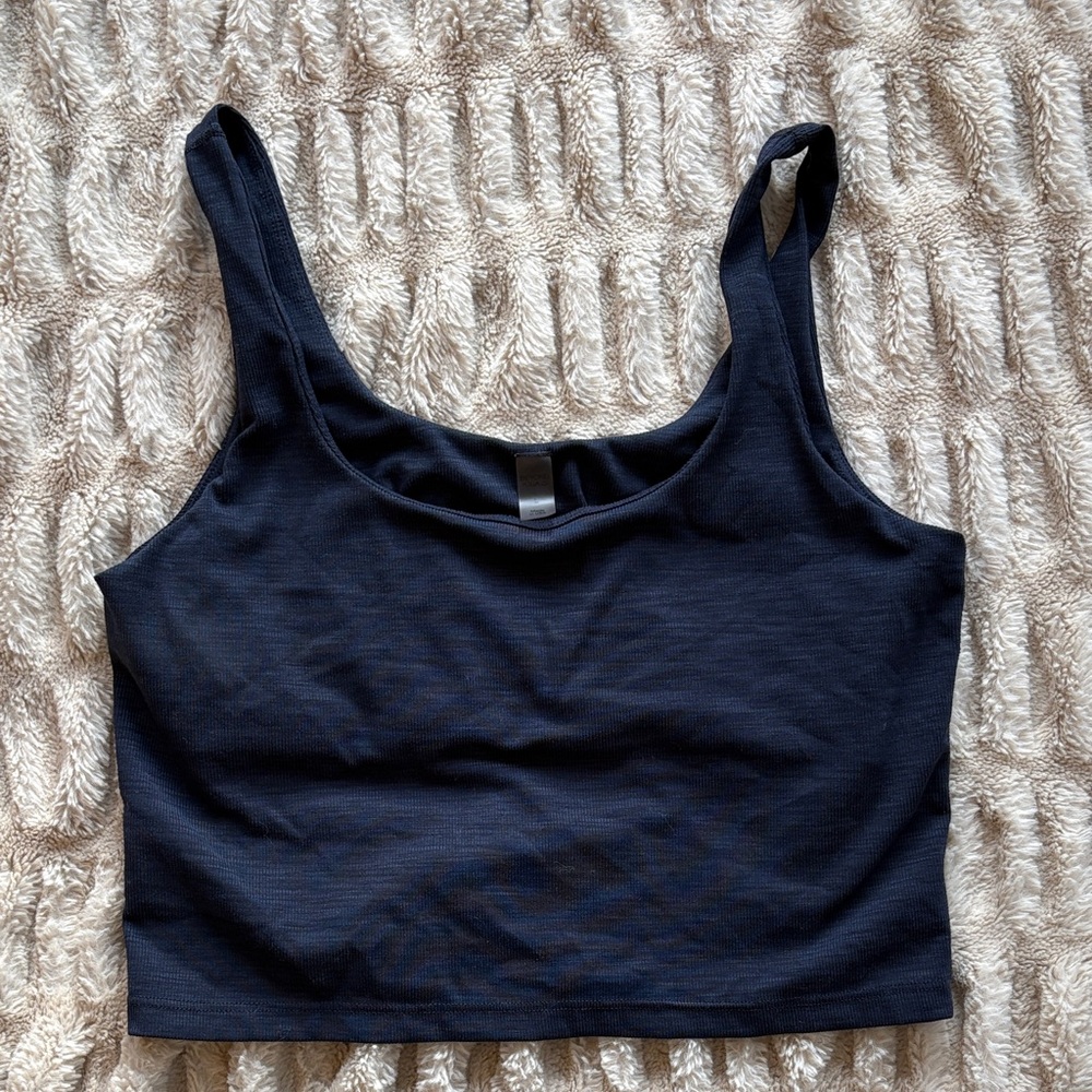 Beyond Yoga Navy Ribbed Top
